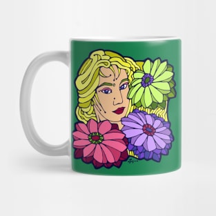 Exotic Blonde and Three Large Blooms Mug